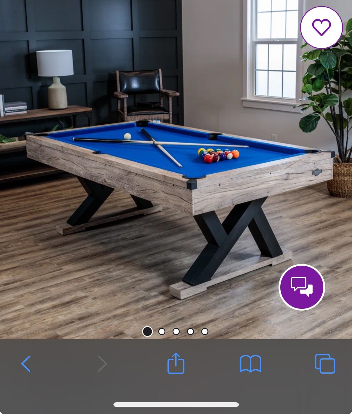 Kirkwood 84" Pool Table - Modern Design with K-Leg Construction