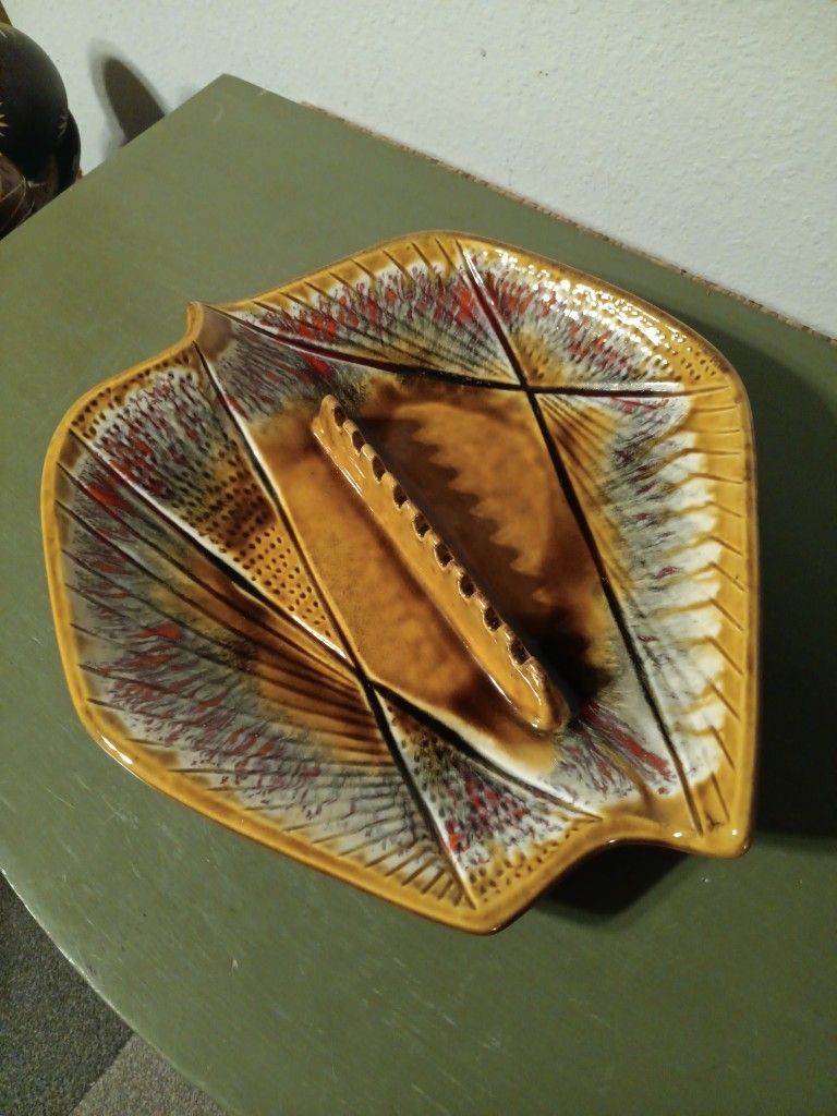 Huge Vintage California Pottery Ashtray 13"×14"