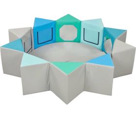 ECR4Kids SoftZone Wall of Mirrors, Activity Center, Contemporary, 3-Piece