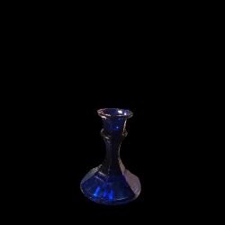 Cobalt Blue Glass Candle Stick Holder
