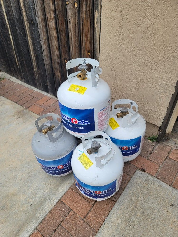 Five empty propane tanks $20 Each