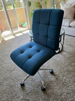 Navy Blue Fabric Office Chair