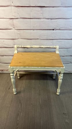 Small White Shabby Chic Bench