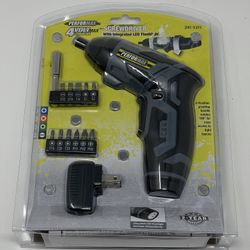 Performax 4-Volt Cordless 1/4" Screwdriver Kit Left Right Rotation LED Light NEW