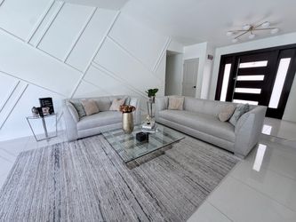 Gray Fabric Sofa and love seat