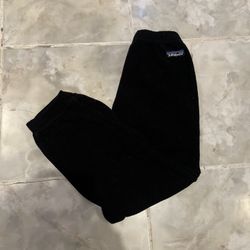 Patagonia Kids M SZ 10 Micro D Joggers Black Capilene Polyester Pants Warm Cozy