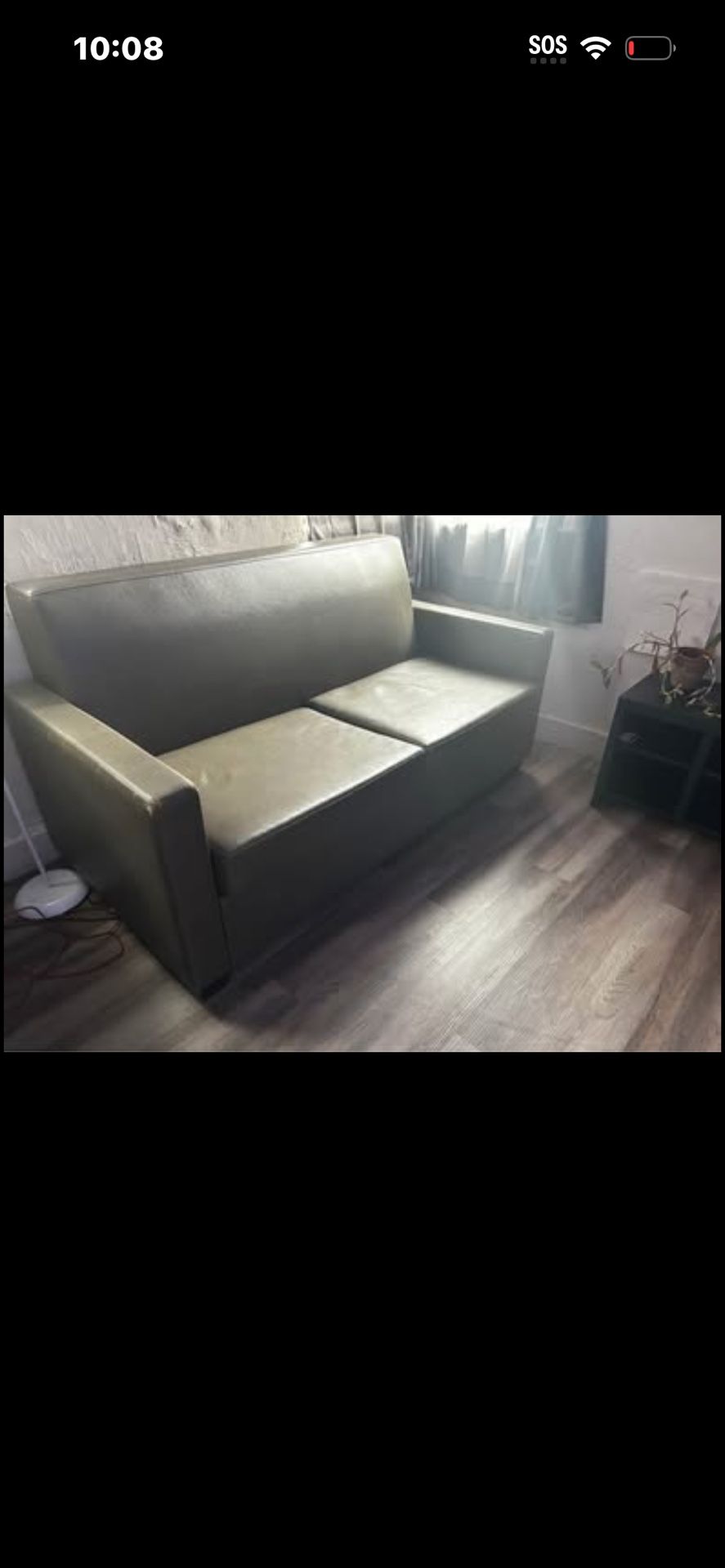 Grey Couch Inside Queen Bed