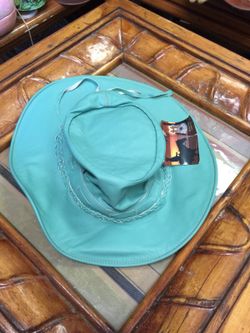 Leather hat made in Brazil new with tag