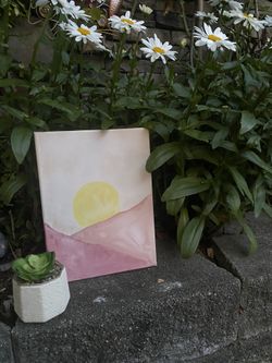 Boho Painting + Succulent 