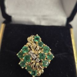 Green Gem Stone Ring
