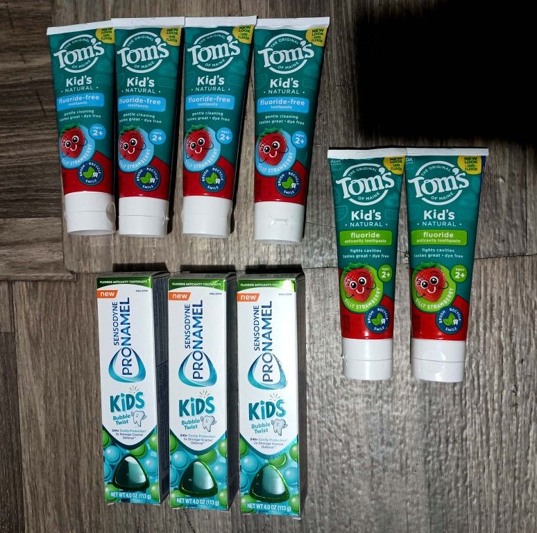 Sensodyne Pronamel Kids & Tom's of Maine Natural Kids Toothpaste BUNDLE