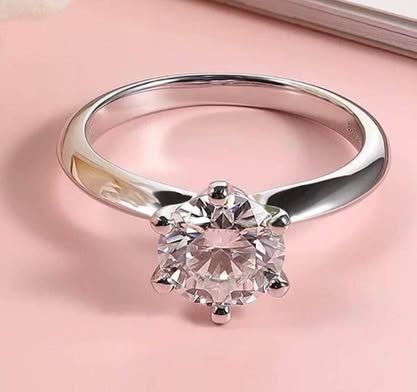 1CT Diamond Moissanite Ring S925 Sz 6