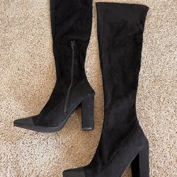 Black Thigh High Heeled Boots For SALE!!