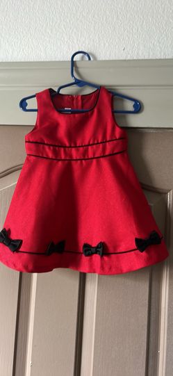 Girls Red Dress With Coat Size 12 Months 