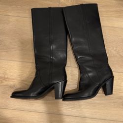 Frye Black Knee High Riding Boot