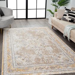 8/10 Brand New Persian Design Gold Holiday Rug 