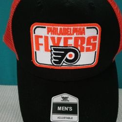 Philadelphia Flyers Hat NHL. Trucker Orange Mesh Snapback. Retro truckers style