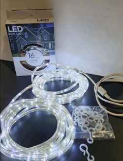 2 LED Rope Light 16ft each with 12 clips