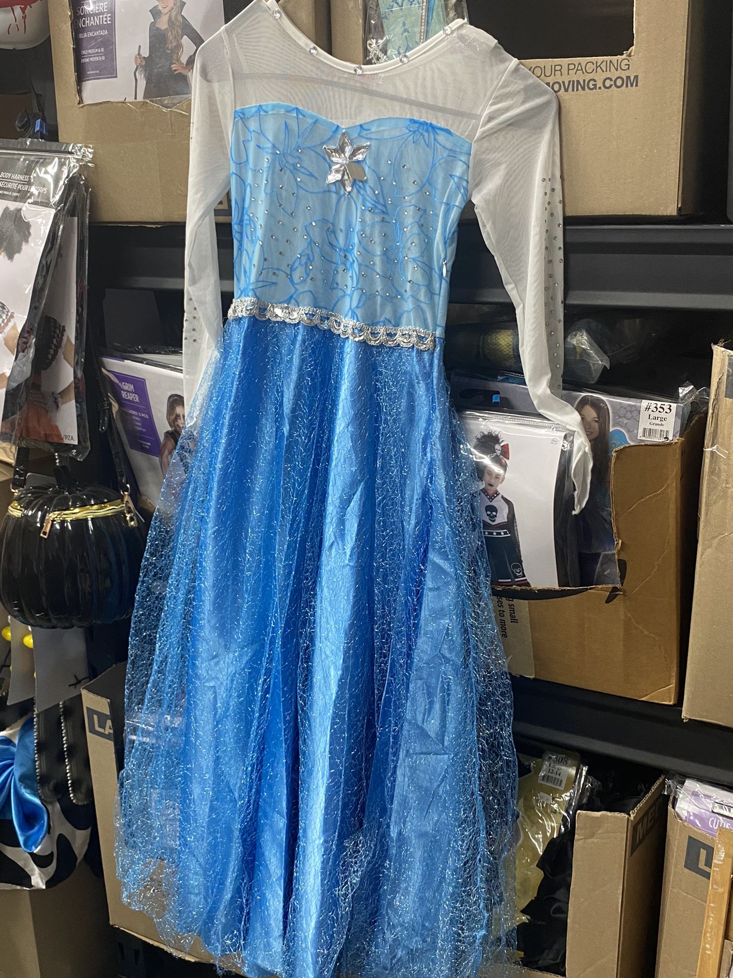 New Elsa Costume Dress, Complete With Accessories. Size 8/10.