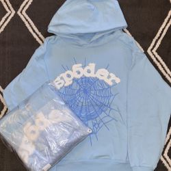 Spider Sky Blue Hoodie