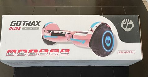Gotrax Glide 6.5" Hoverboard for Kids Ages 6-12 with Bluetooth Speaker and Led Lights, Rosegold