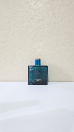 Empty Versace Eros 100ml Perfume Bottle with Cap - 3.4 oz Blue