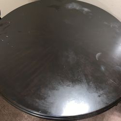 Solid wood black dining room table