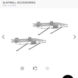 NewAge Garage Slat Wall 2ft Wall Shelves  Set Of 2