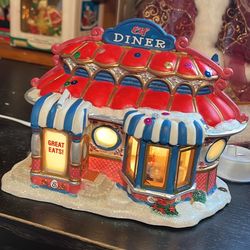 Elf Diner Light Up Christmas Decor 