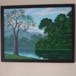 Signed Oil On Canvas Painting 