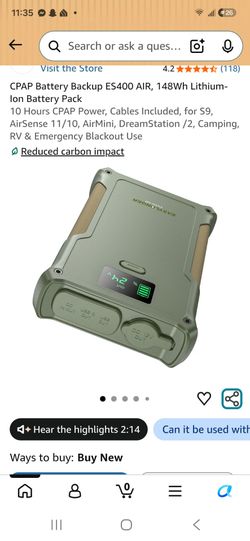 EasyLonger ES400 AIR CPAP Battery Backup 148Wh