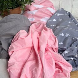 Changing Pad Cover Girl, Diaper Changing Pad Covers 4 Pack, Fitted Baby Changing Table Sheets for 32''×16'' Change Table Pad, Cradle & Bassinet Sheets