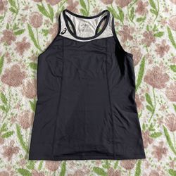 gray/black and white activewear top - ASICS