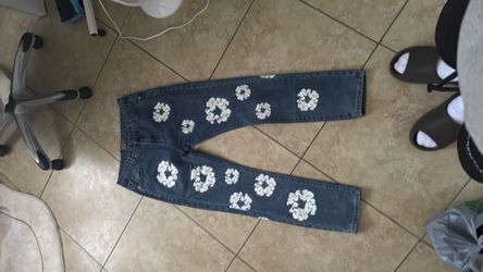 Color blue with white flowers