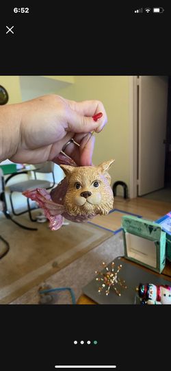 Papier-mâché Cat Fish Ornament
