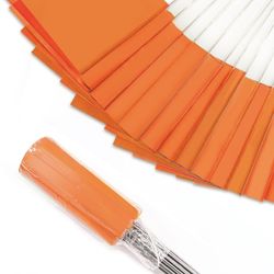Zozen 50Pack Fluorescent Orange Marking Flags, Writable/15x4x5 Inch, Yard Flags for Lawn & Irrigation & Landscape & Sprinkler & Survey & Dog Training.