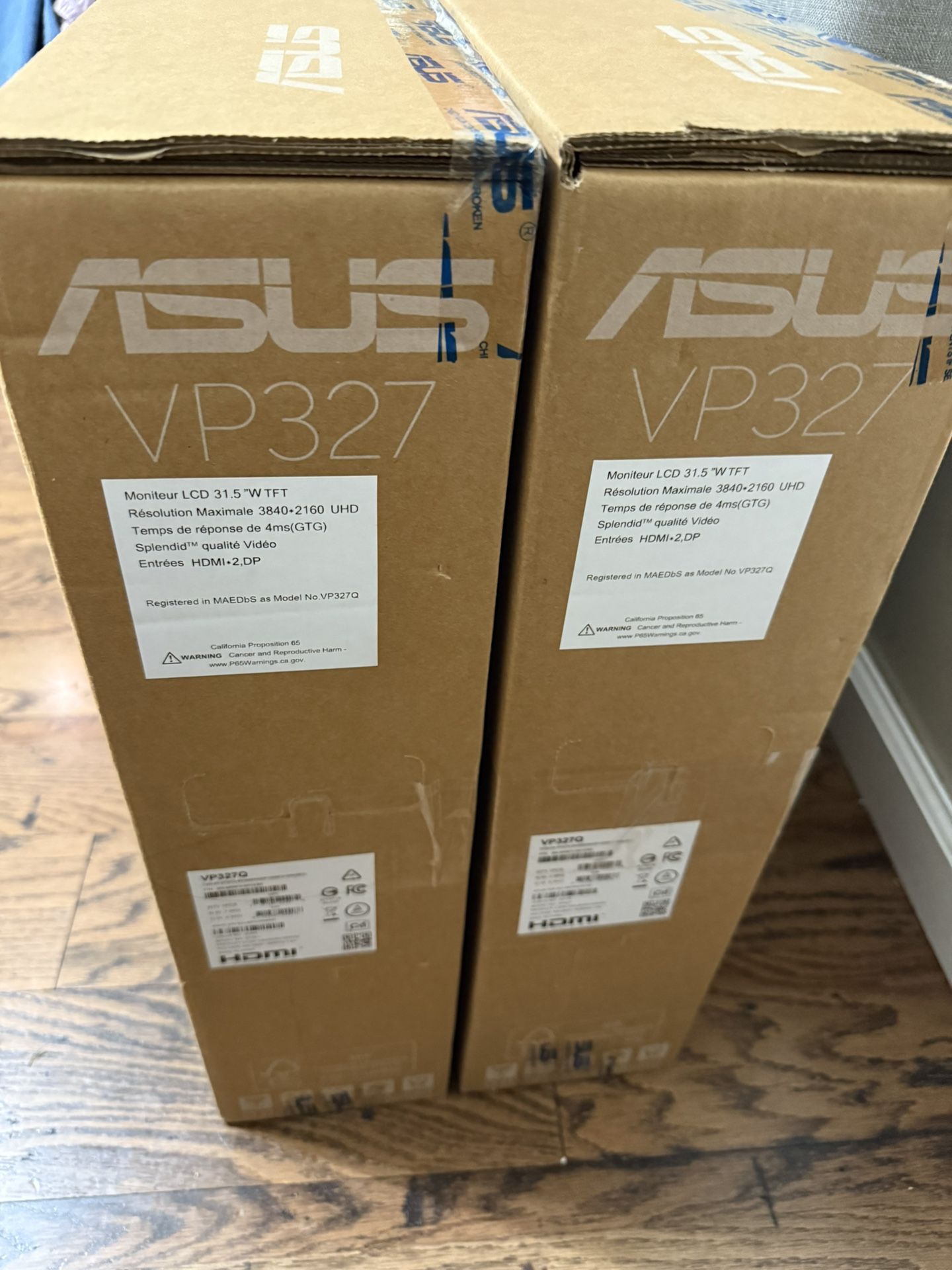 27” Asus Monitors 2 Pack