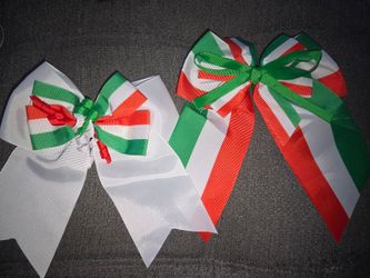 2 México hair bow clips left 🇲🇽❤️