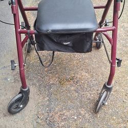 Adult Walker With Seat And Hand Brakes