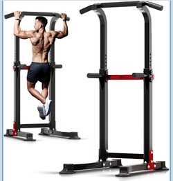 BRAND NEW ZENOVA Pull Up Bar Dip Bar Squat Rack Workout Dip Station