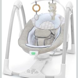 Ingenuity ConvertMe Swing-2-Seat, 5 Swing Modes, Vibrations, Music, USB PowerAdapt Cord,-Toy Bar - Wynn