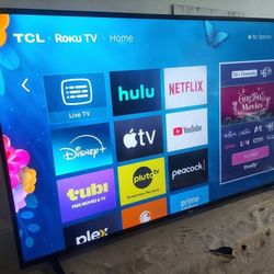 SMART  TV   TCL    50"  4K  ROKU   LED  HDR   DOLBY   VISION   FULL  UHD  2160p🍀🍀 ( NEGOTIABLE  ) 🍀🍀 FREE  DELIVERY
🍀🍀