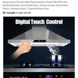 36 In Stainless Steel Range Hood