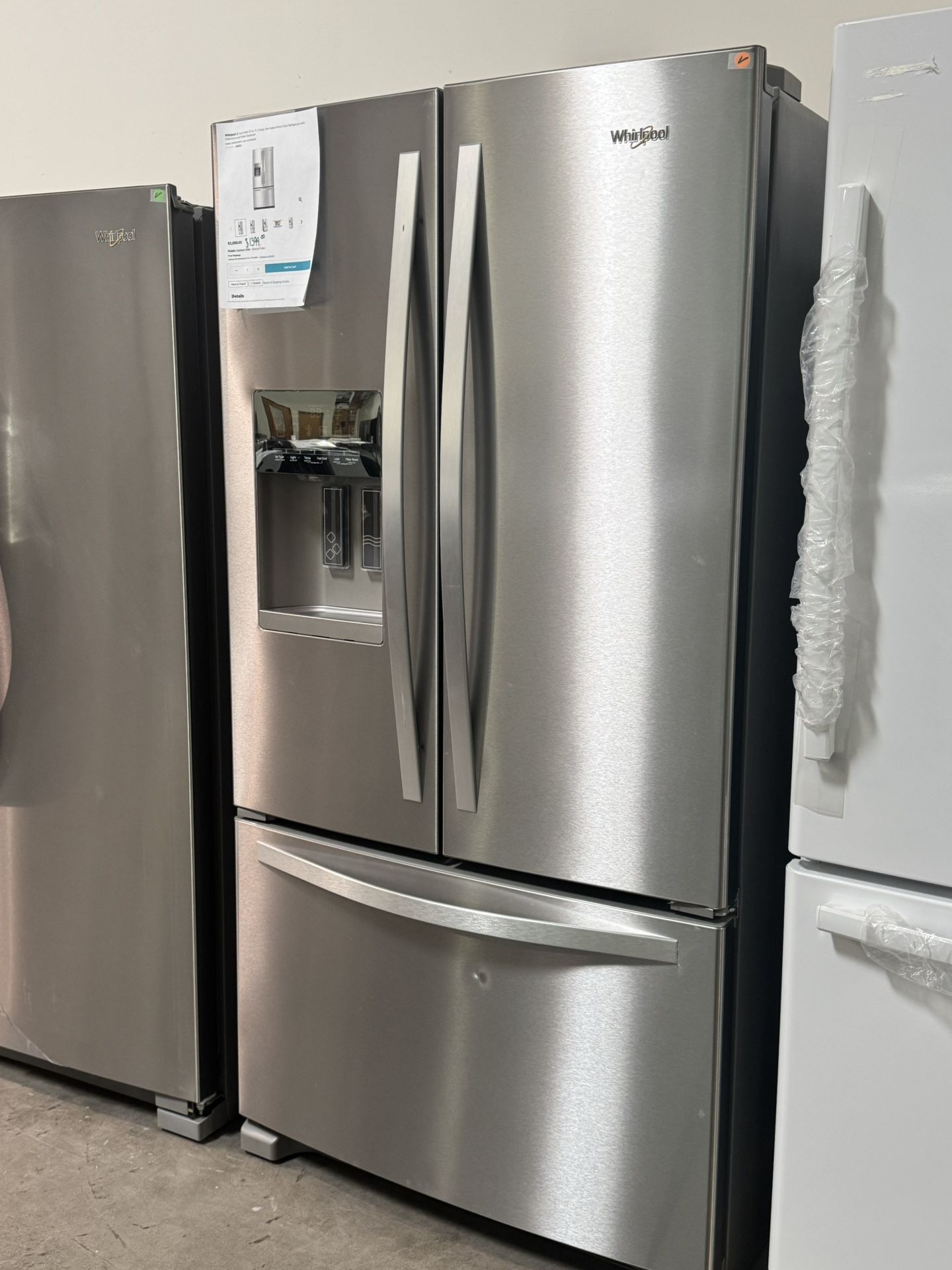 Whirlpool Energy Star French Door Refrigerator With External Ice And Water Dispenser, 1 Year Manufacture Warranty