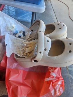 New ladies shoes with charms sizes 7/8 or 9/10
