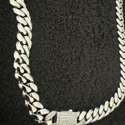14K White Gold Filled 185G Cuban Chain 14mm 24”
