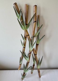 31”H Faux Bamboo Metal Wall Art