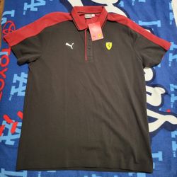 Brand New Puma/Ferrari SF Mix Casual Knit Polo, Men's XL 