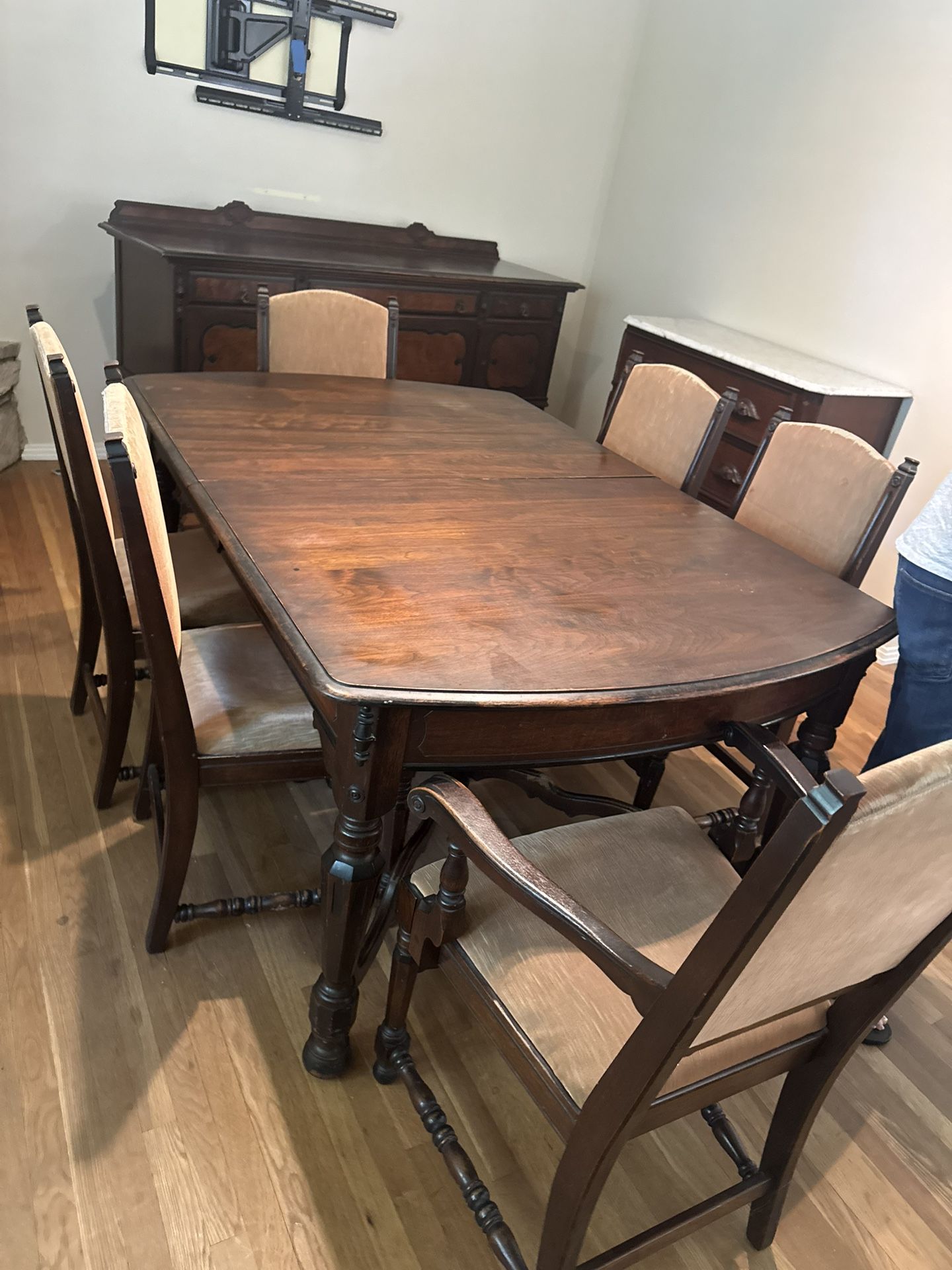 Antique Dining Room Table And Buffet
