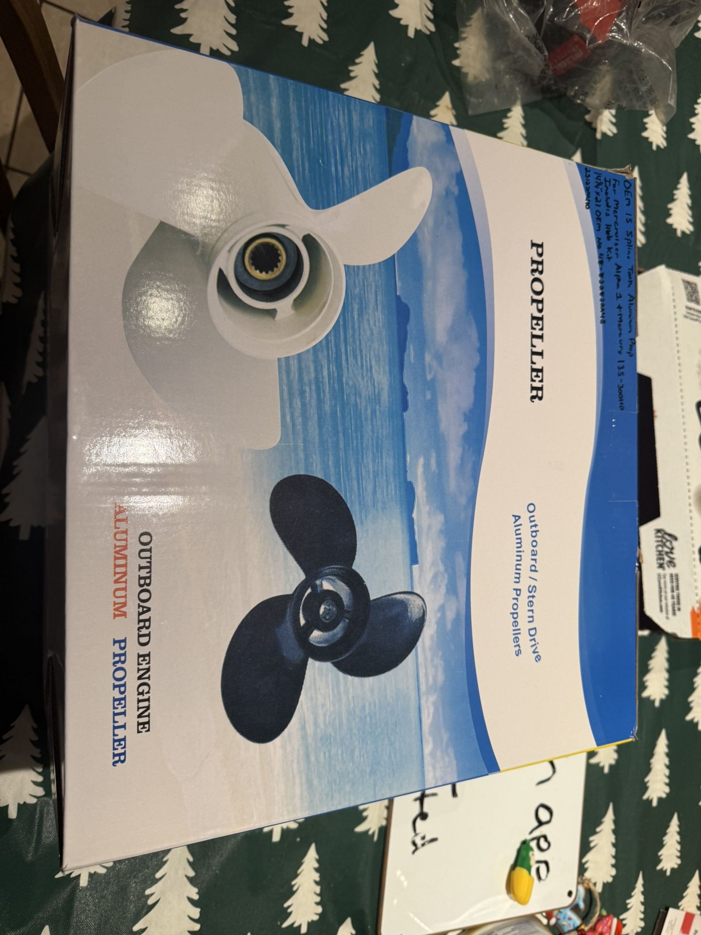 Outboard Boat Propeller, OEM 15 Spline Tooth Aluminum Prop Compatible for Mercruiser Alpha One & Mercury 135-300HP, Includes Hub Kit, RH Rotation 14